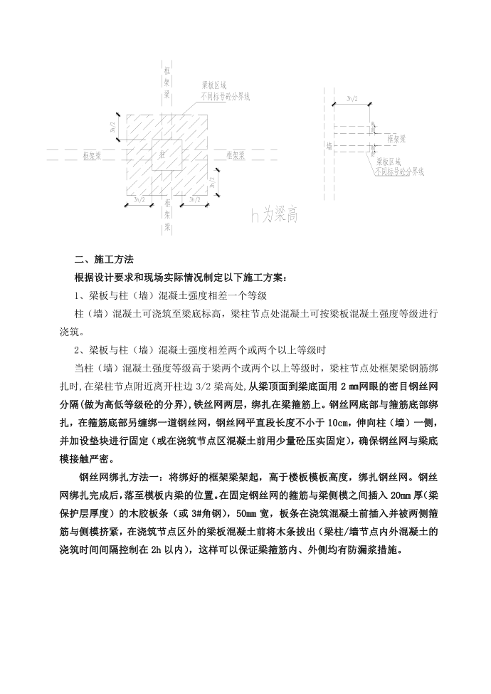 梁柱节点施工方案第2页