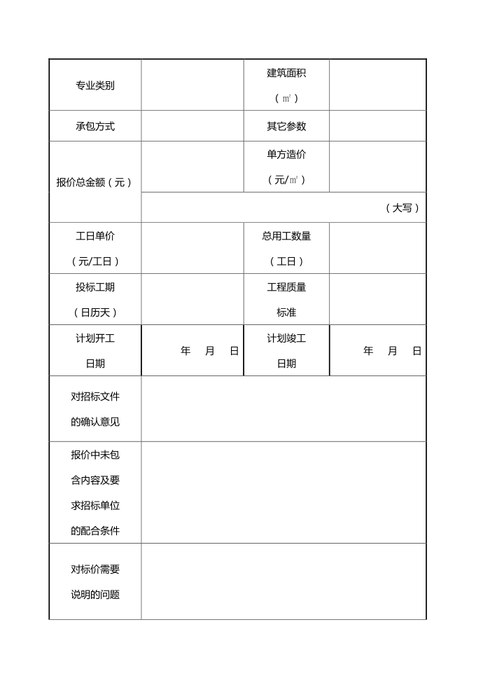 劳务投标书第3页