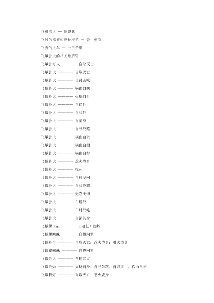 小学语文歇后语飞蛾扑火的歇后语.doc第2页