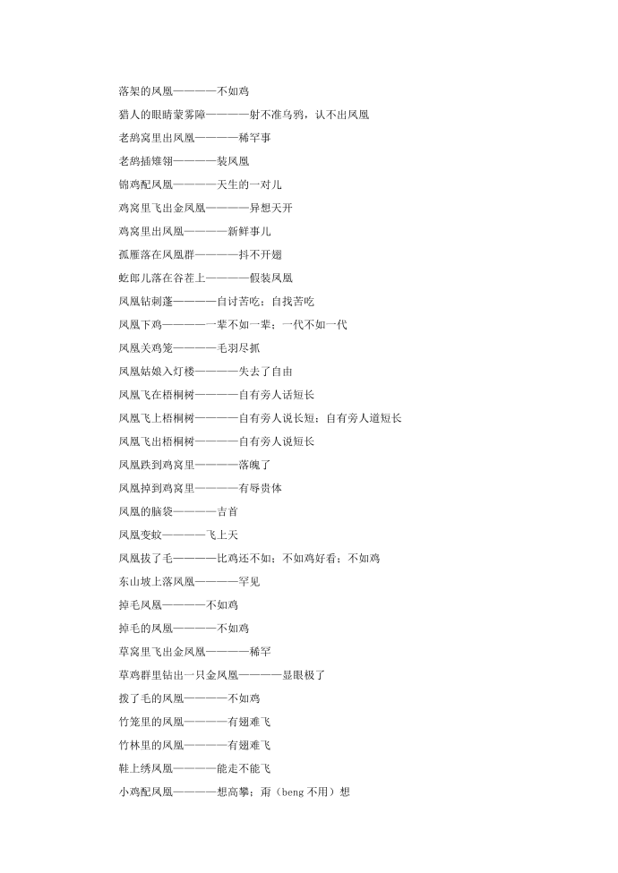 小学语文歇后语有关凤凰的歇后语.doc第2页