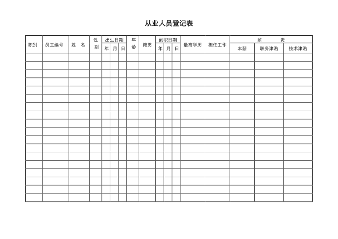 人事登记表第2页