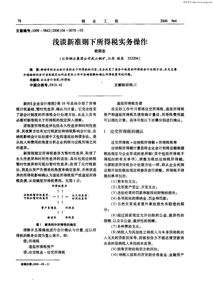 浅谈新准则下所得税实务操作