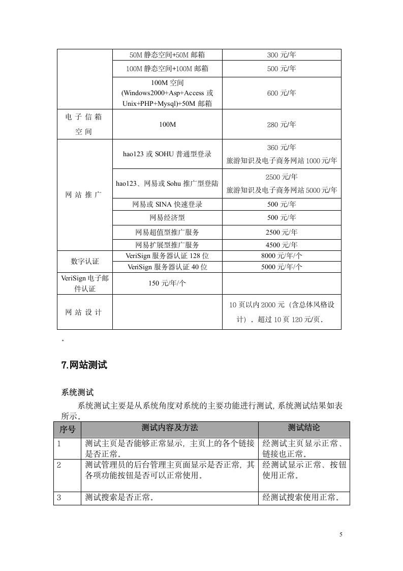 旅游网站设计方案第5页