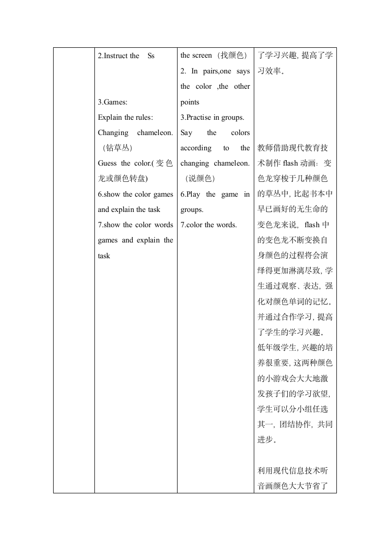 《colours》教学设计方案第7页