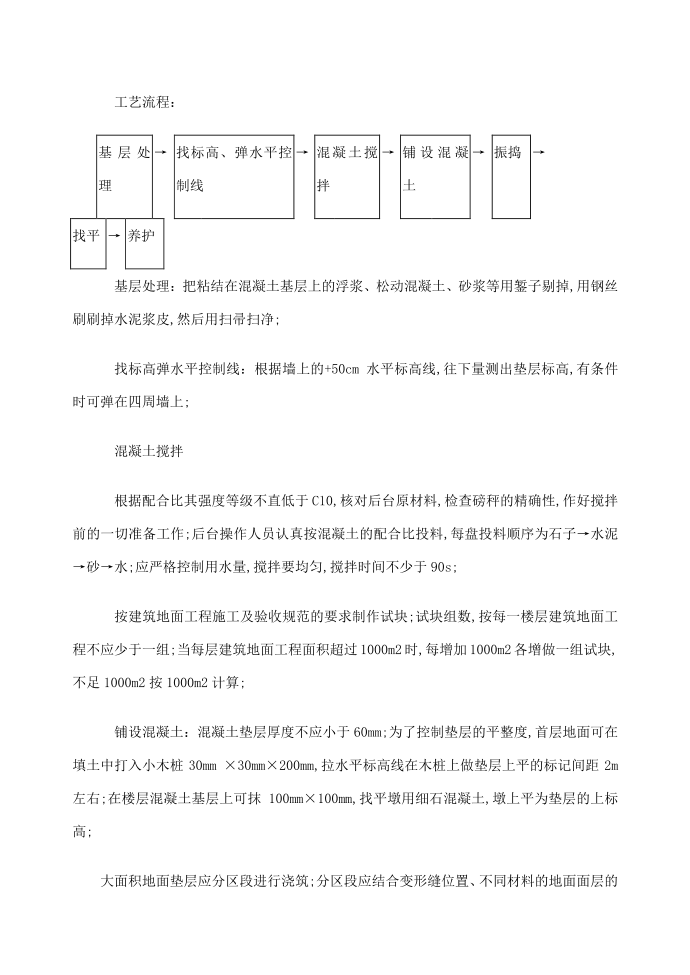 混凝土垫层施工施工方案第2页