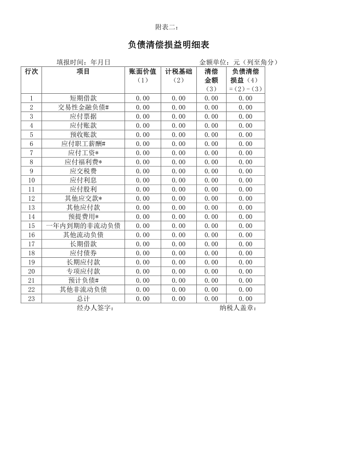 企业清算所得税申报表第3页