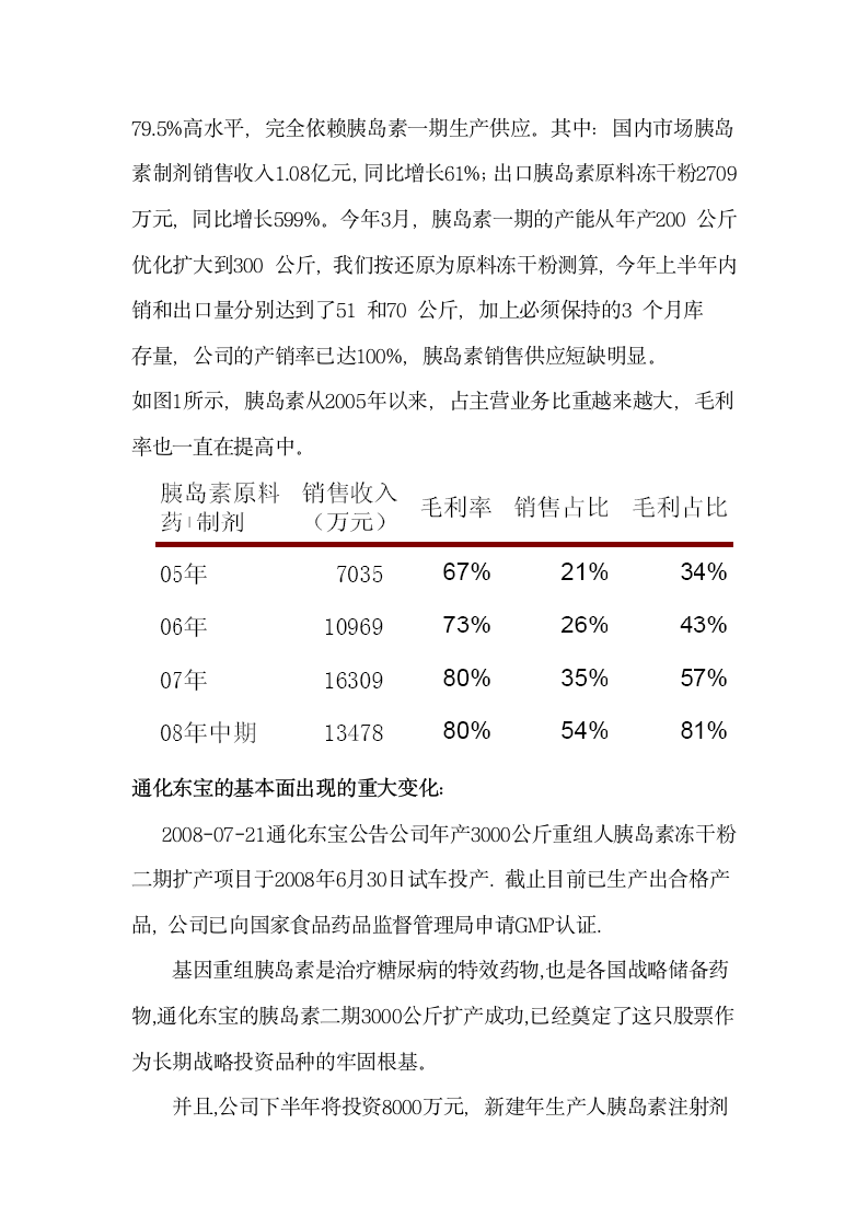 通化东宝分析报告第2页