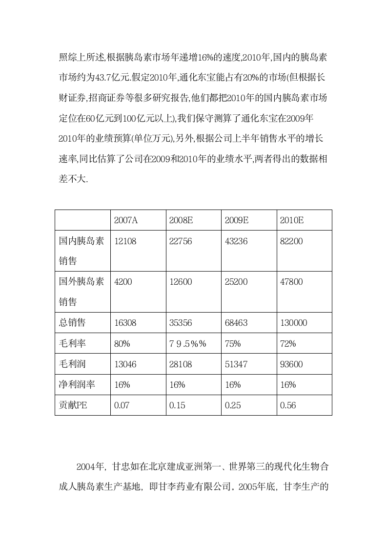 通化东宝分析报告第8页