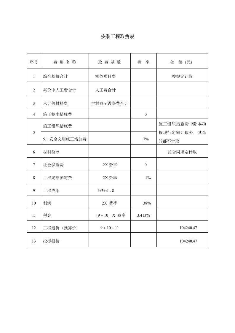 某综合楼二层照明投标书第6页