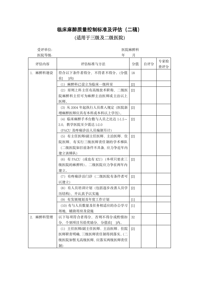 麻醉质量控制与评价标准第6页