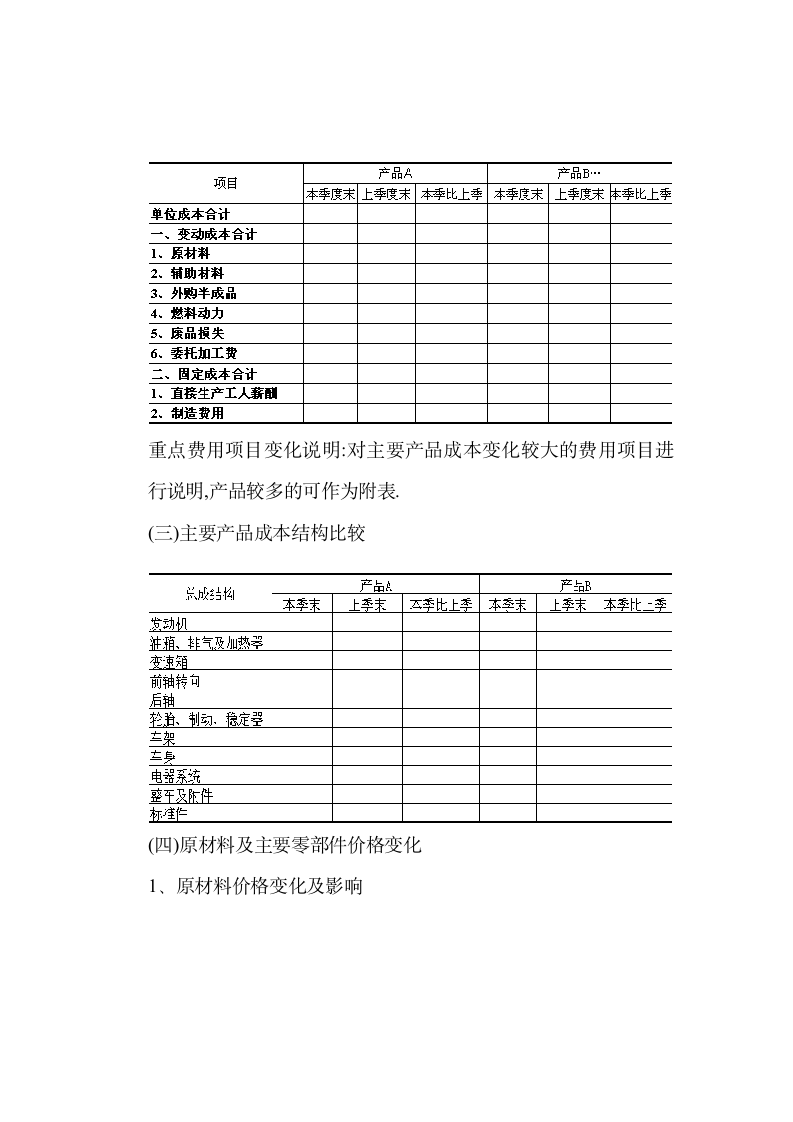 管理报告---成本分析报告第4页