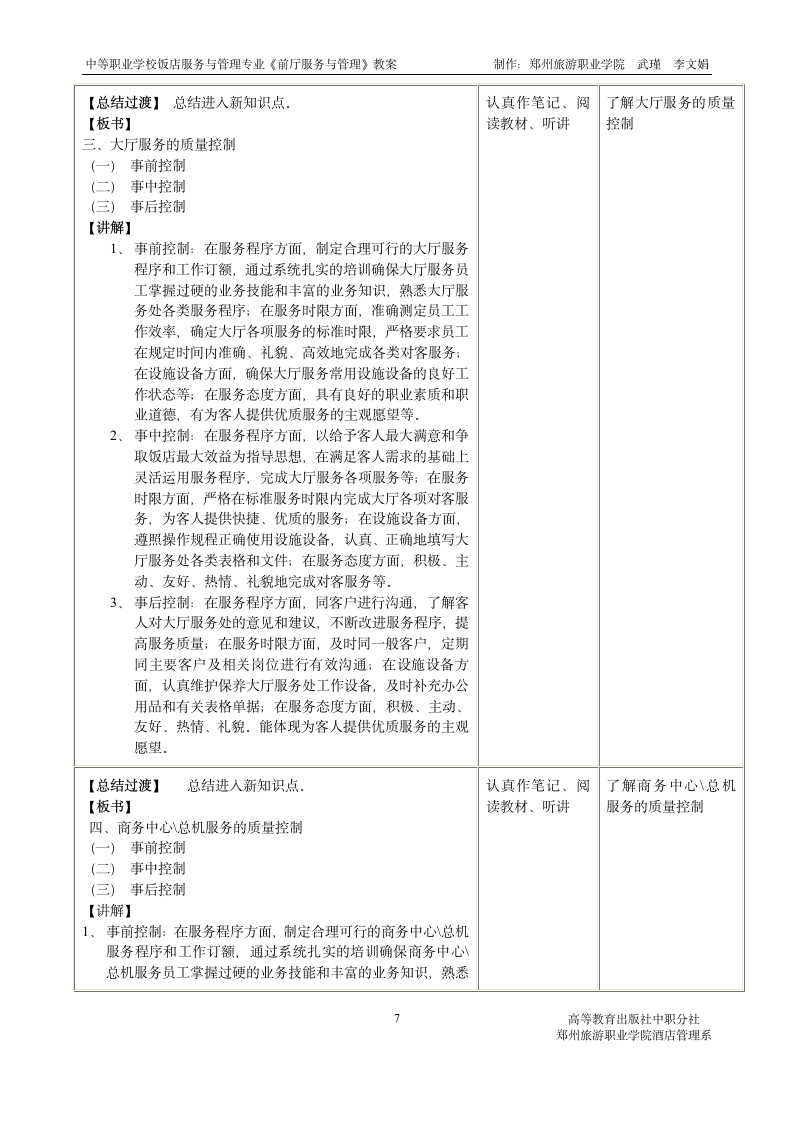 前厅部质量控制第7页