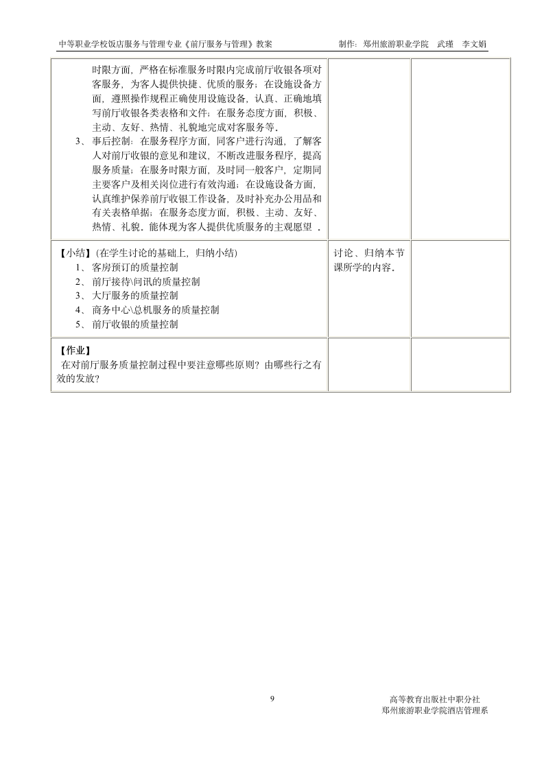 前厅部质量控制第9页