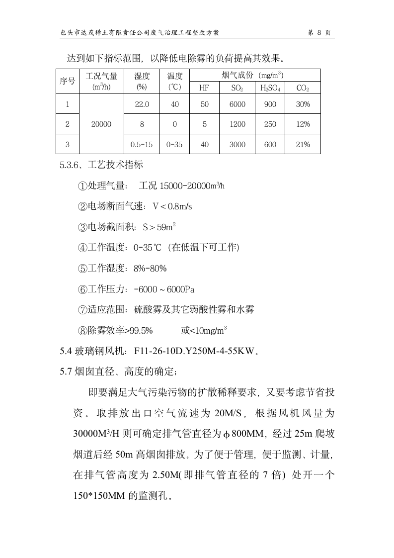 冶炼废气处理设计方案第9页