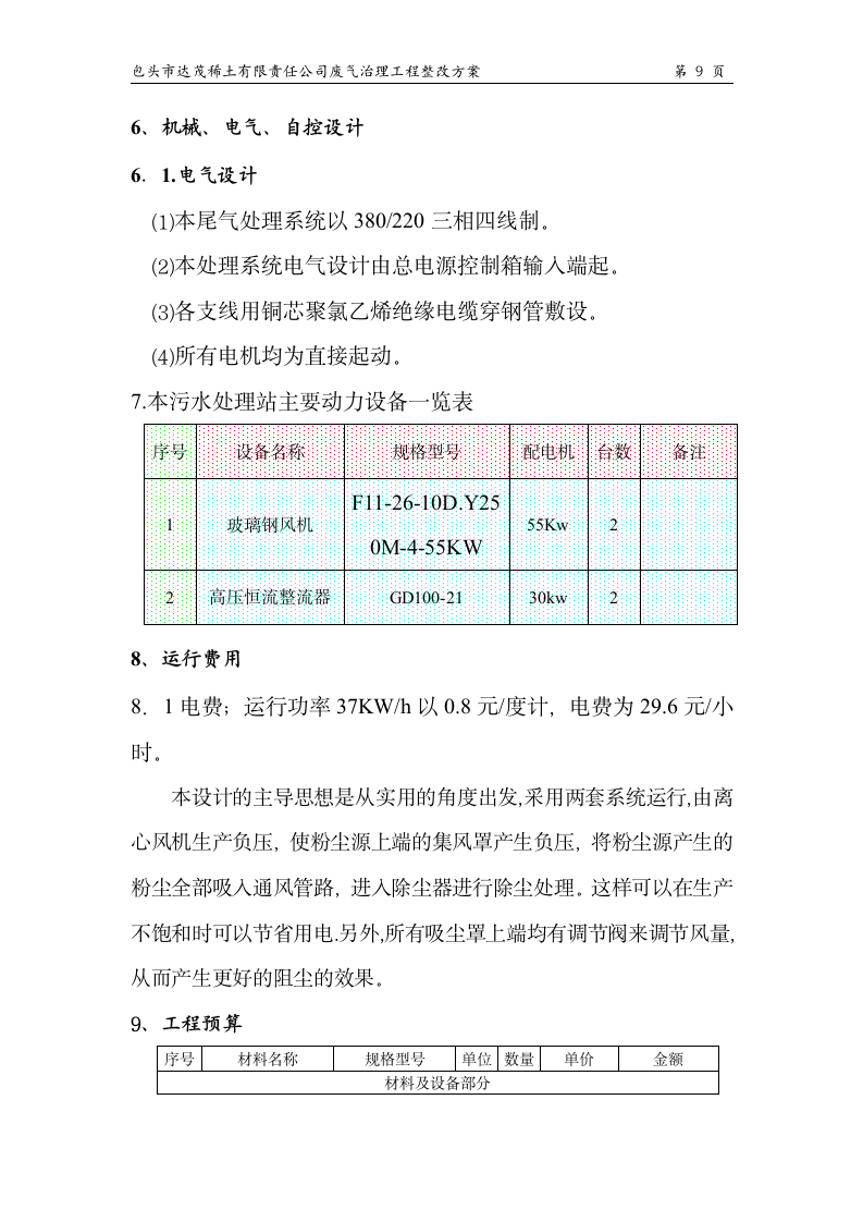 冶炼废气处理设计方案第10页