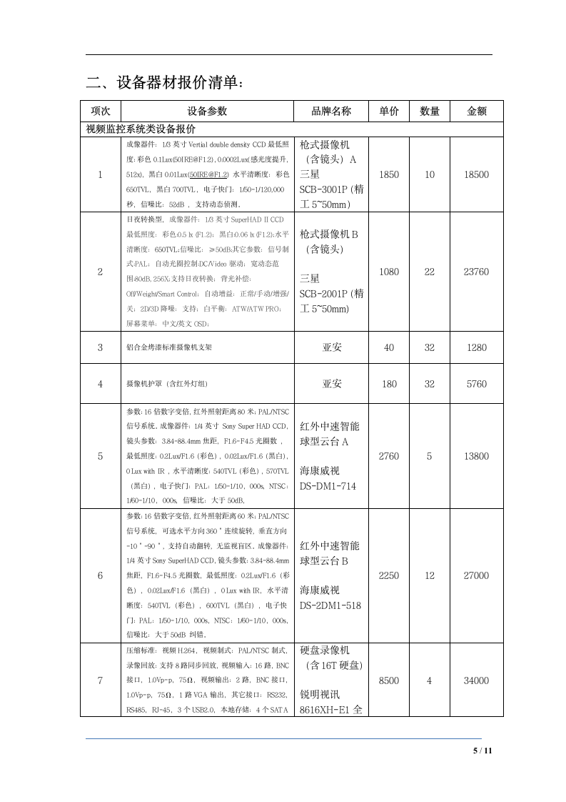 安防监控系统投标书第5页