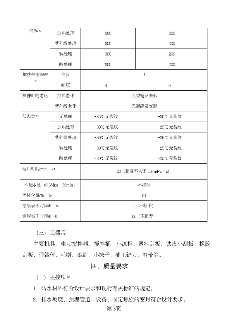 卫生间防水施工方案第3页