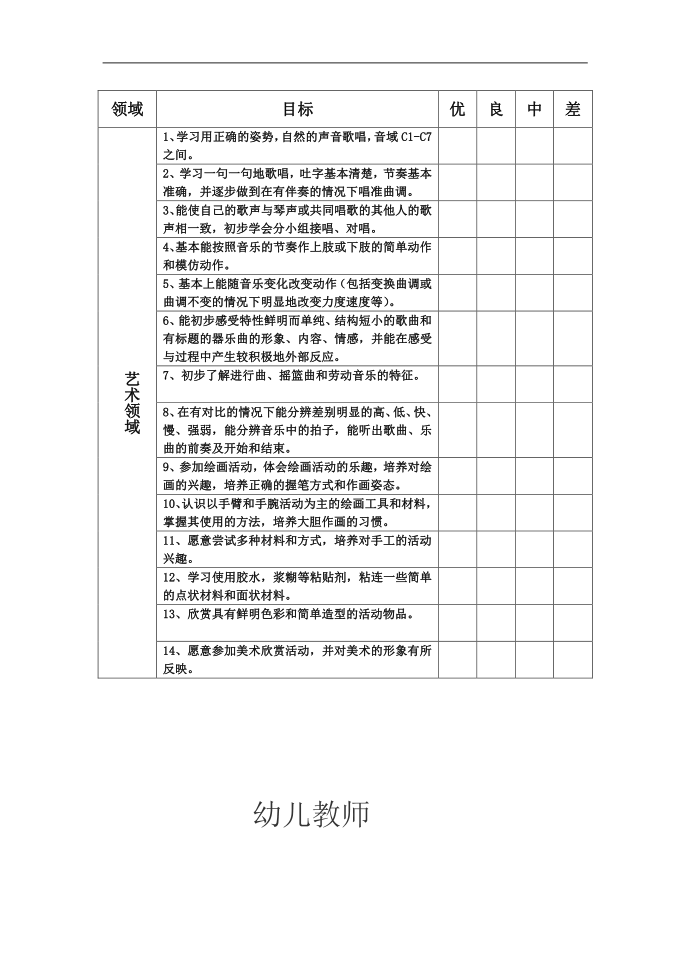 幼儿园小班幼儿测评第3页