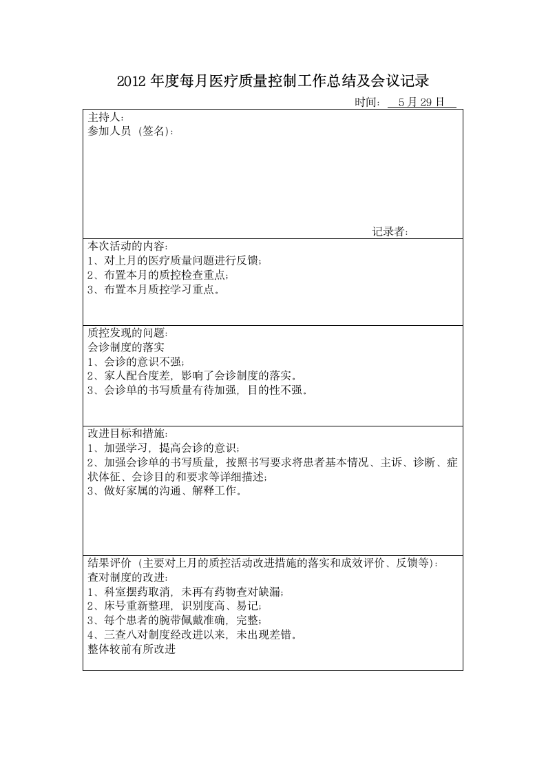 医疗质量控制总结模板第5页