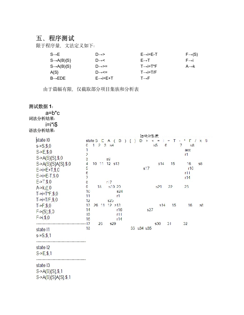 语法分析 实验报告第8页