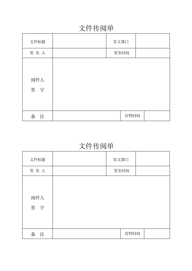 公文传阅单第1页