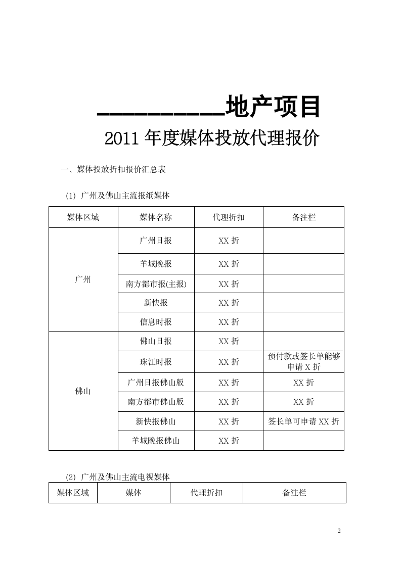 媒体投放代理投标书第2页