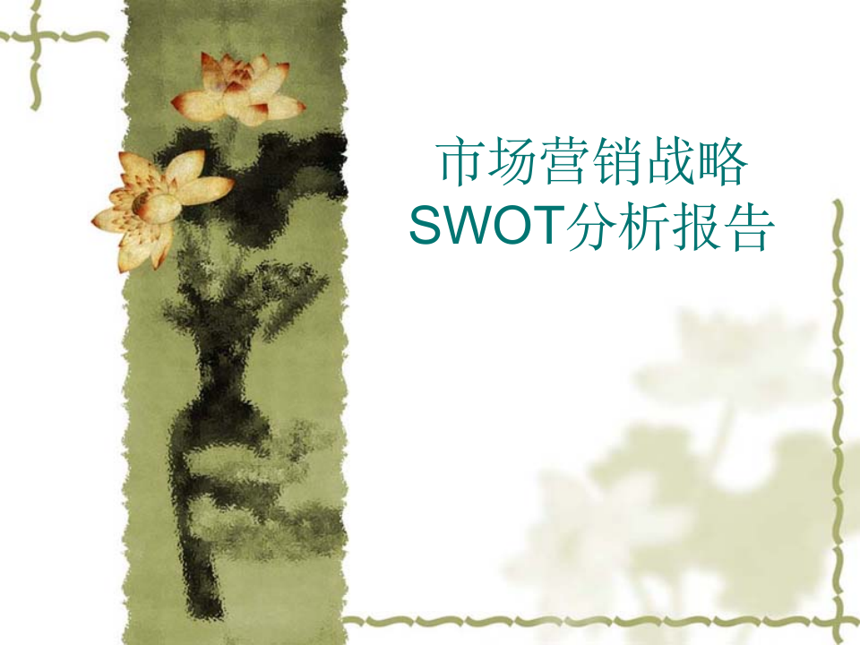 SWOT分析报告第1页