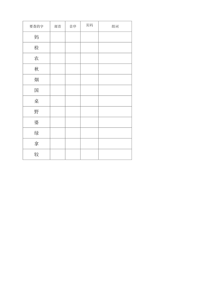 二年级上语文：二年级查字典比赛第2页