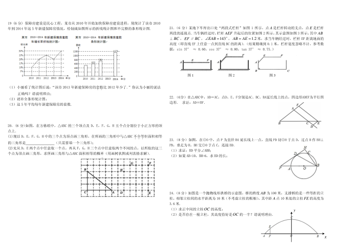 初三数学试卷1第2页