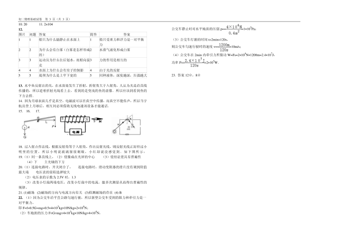 2015届初三基础试卷(四)A第3页