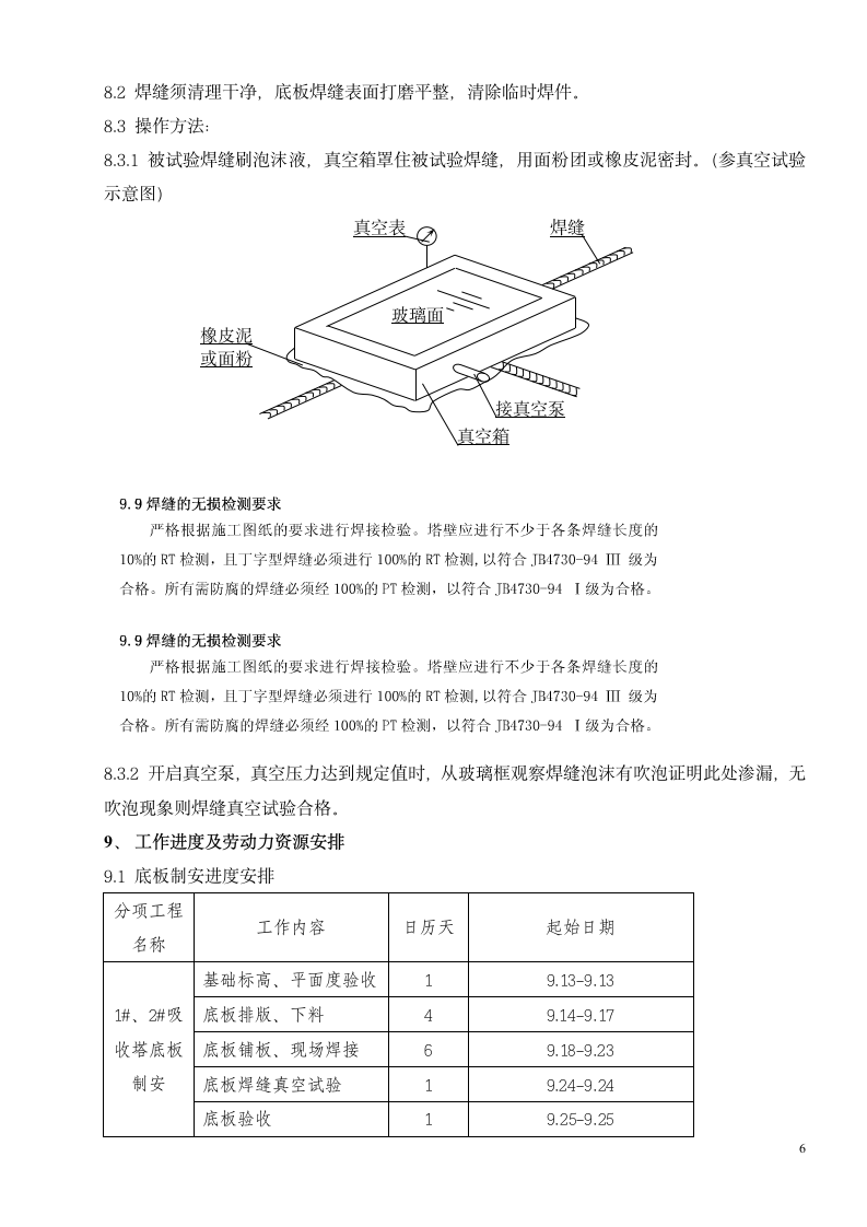 吸收塔底板施工方案第8页