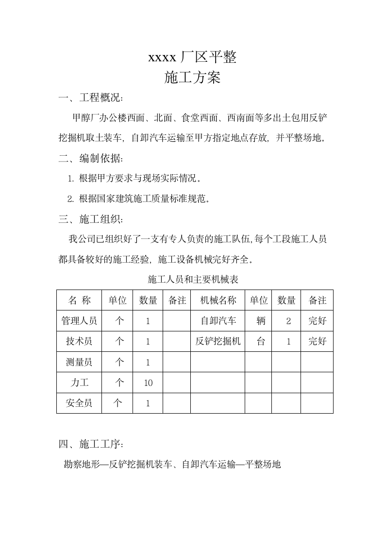 厂区平整施工方案第2页