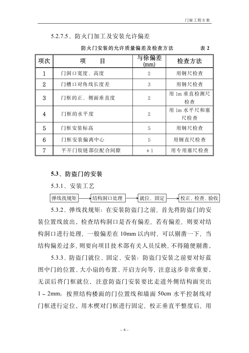 门窗工程施工方案第6页