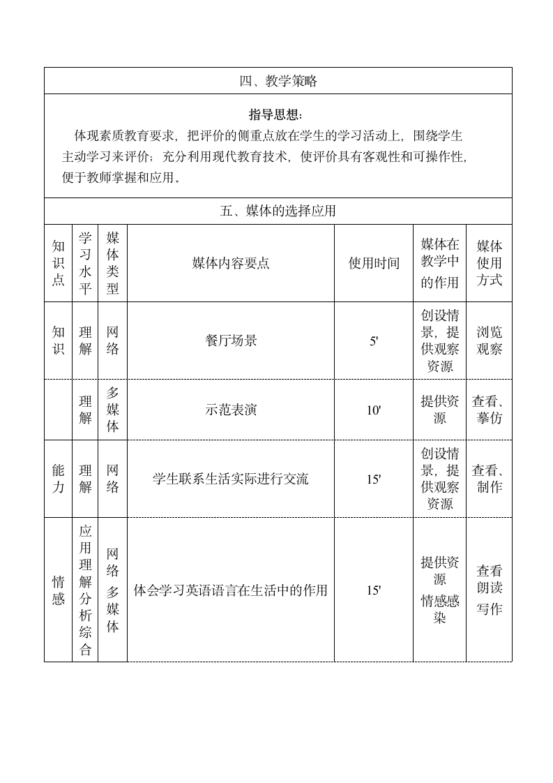 中学语文教学设计方案第3页