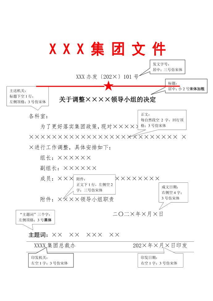 红头文件标准模板（可修改）第1页