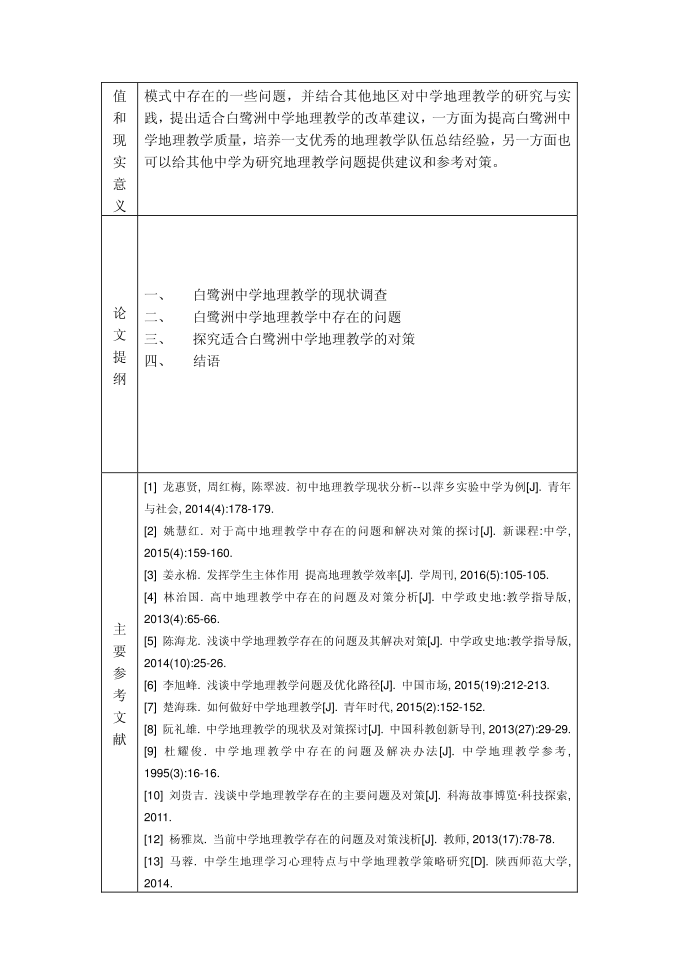 毕业论文开题报告及论文提纲第2页