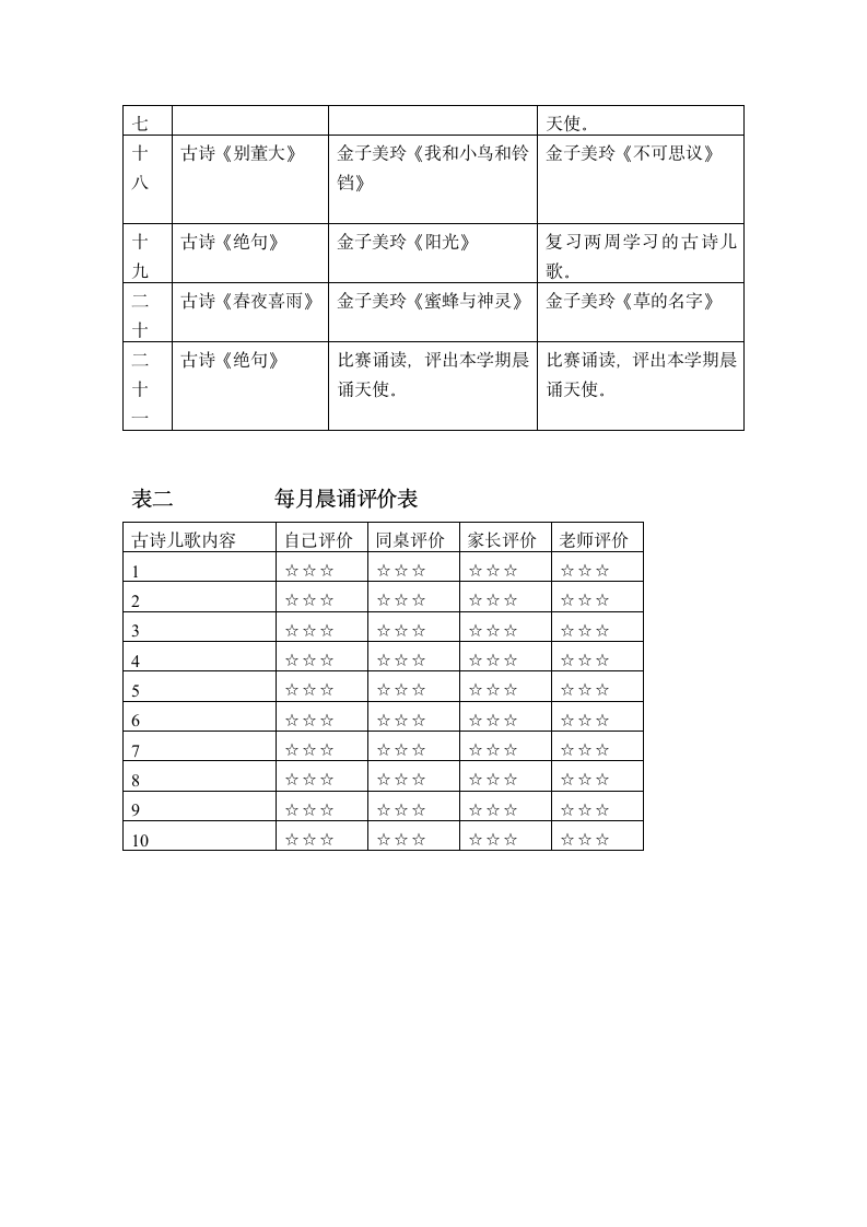 二年级晨诵计划第3页