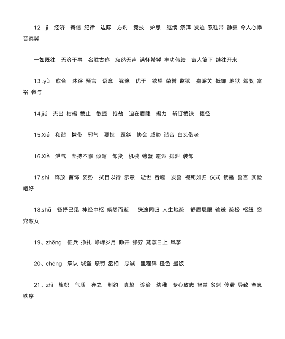 六年级毕业同音字练习第2页