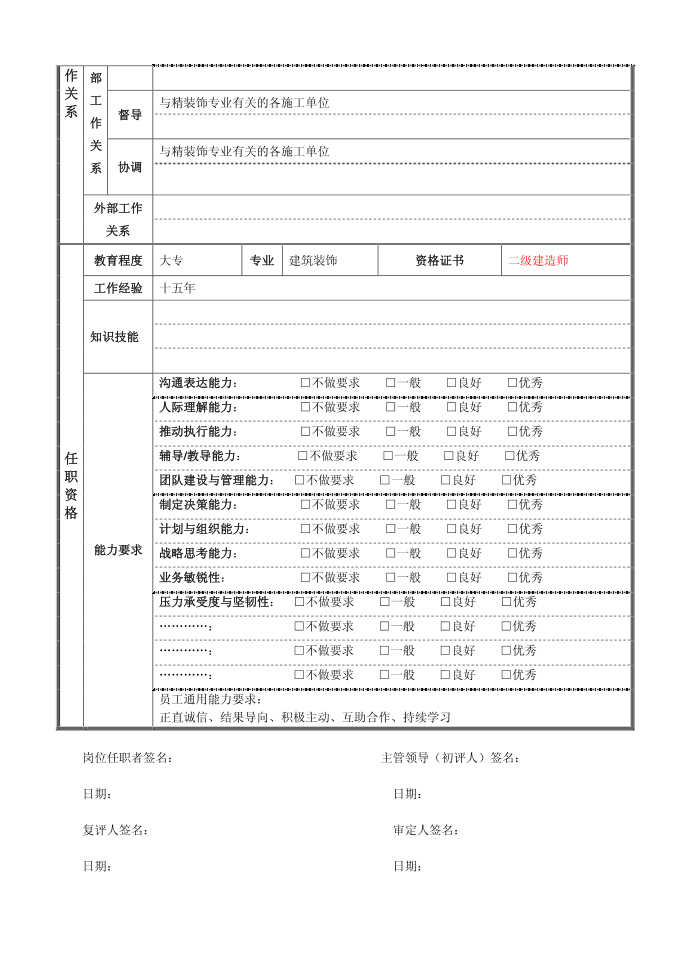 岗位说明书第3页