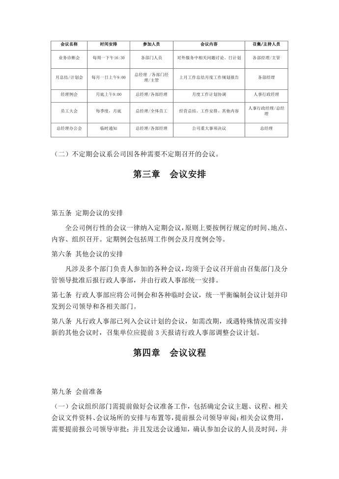 事务督办管理制度、会议管理制度第4页