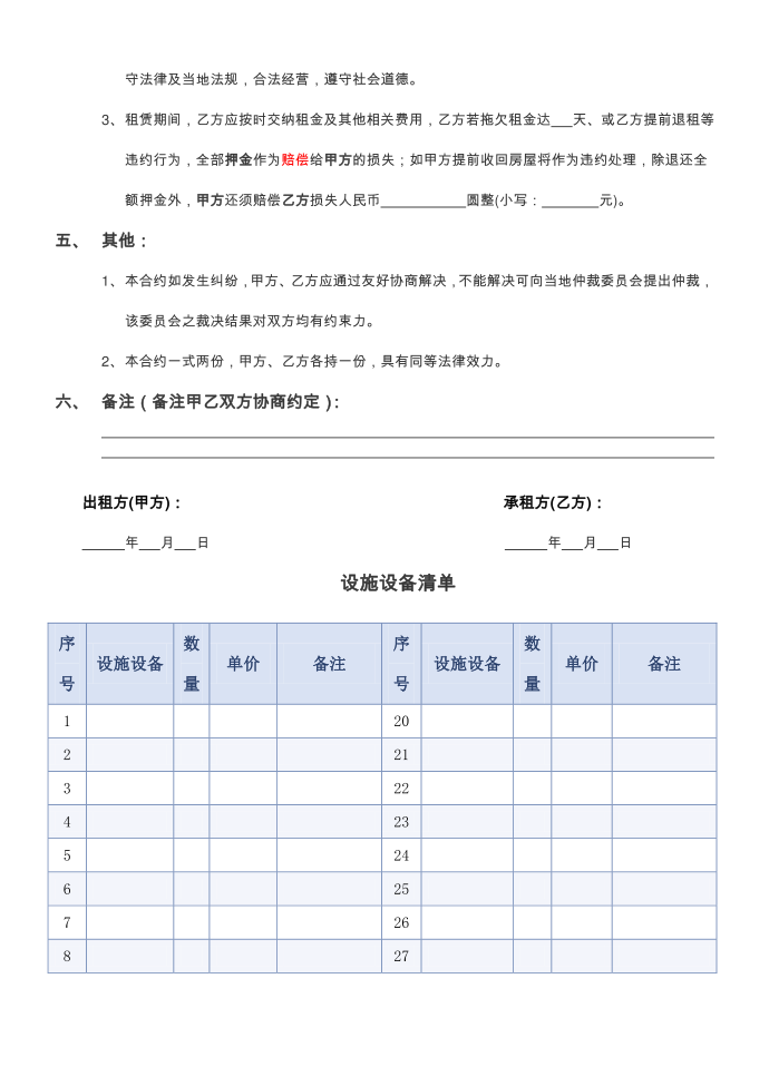 门面租赁合同(店铺租赁合同合同模板第2页