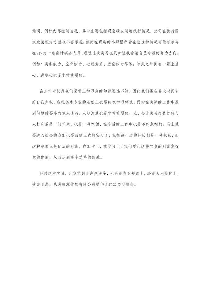 公司会计实习报告—实习报告第3页