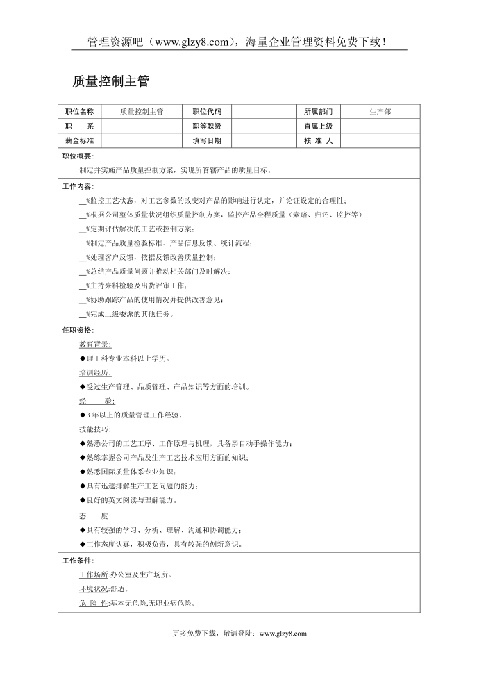 质量控制主管第1页