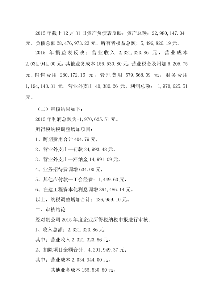 所得税审核报告第2页