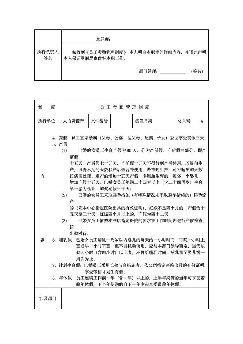 制度员工考勤管理制度.第2页