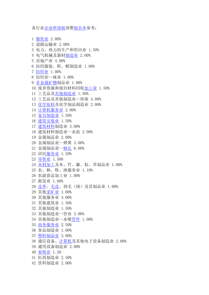 所得税税负率参考第1页