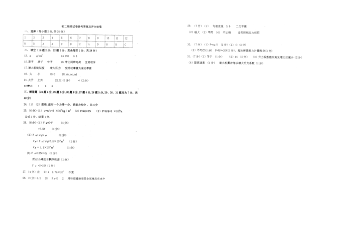 初二物理试卷 (2)第5页