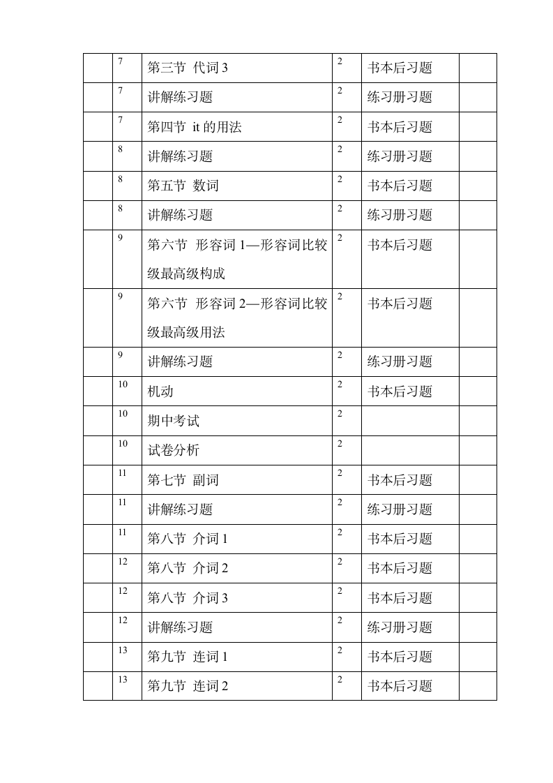 成考英语教学计划第4页