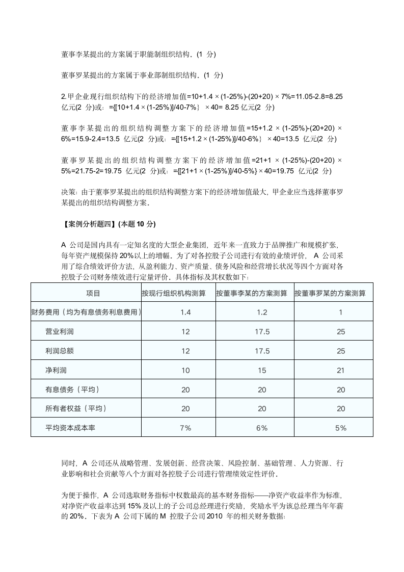 2011年高级会计师考试真题及答案第6页