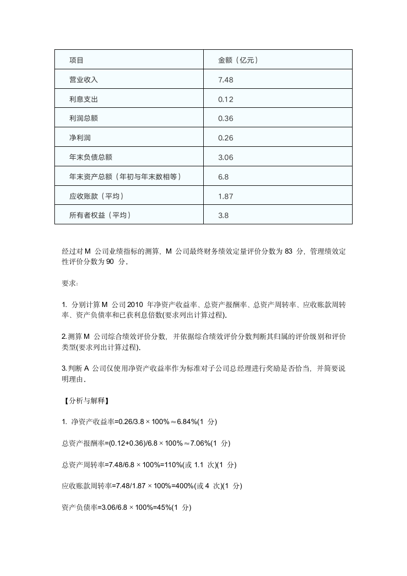 2011年高级会计师考试真题及答案第7页